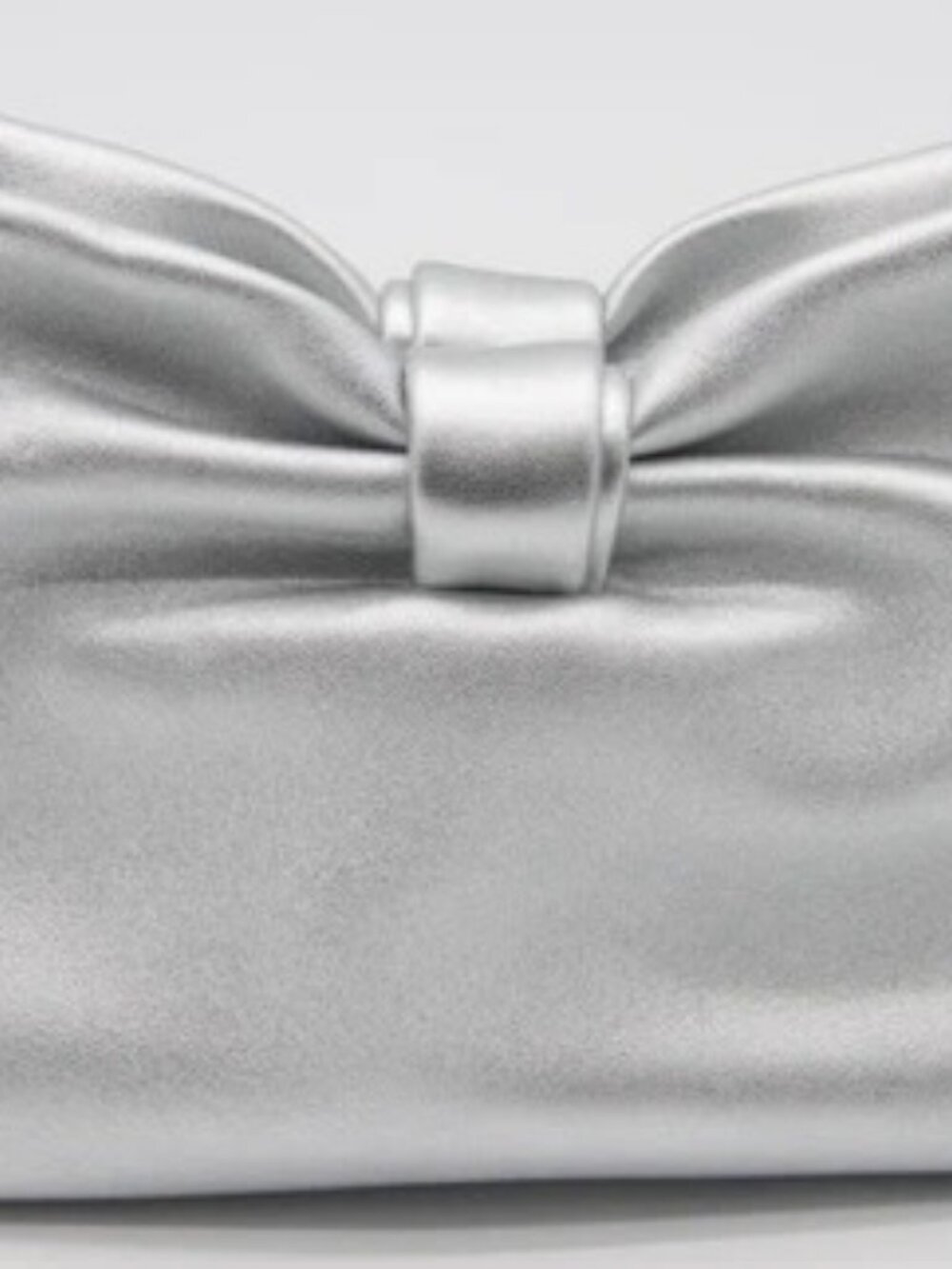 Dior or Small Dior Bow Bag Laminated Lambskin - Silver - Picture 5 of 16